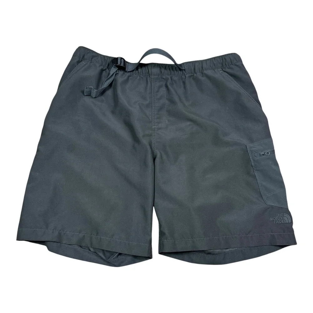 The North Face Lined Built in Belt Gray Swimming Trunks Shorts Men's Large